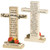 4.25" Beige and Black Christmas Hanging Wall Cross - IMAGE 1