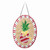 18" Red And Green Striped Pineapple Door Banner - IMAGE 1