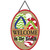 Tropical Flip Flops Welcome To The Beach Door Banner - 18" - IMAGE 1