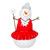 7" Red and White Ballet Snowgirl Figurine Decor - IMAGE 1