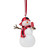 3.5" White and Red Snowman with Baseball Cap Christmas Ornament - IMAGE 1