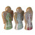 Glitter Dusted Gingerbread Christmas Angels - 6" - Set of 3 - IMAGE 2