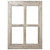 20" Aged Beige Wooden Window Frame Wall Hanging Decoration - IMAGE 1