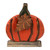Wooden Fall Harvest Pumpkin Decoration with Leaf - 6.25" - IMAGE 2