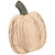 Small Wooden Fall Harvest Pumpkin with Stem - 10.5" - IMAGE 3