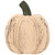 Small Wooden Fall Harvest Pumpkin with Stem - 10.5" - IMAGE 2