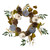Pumpkins and Pinecones Artificial Burlap Fall Harvest Wreath - 24" - Beige and Green - IMAGE 1
