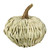 10" White and Brown Autumn Harvest Woven Pumpkin Decoration - IMAGE 1
