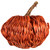 Woven Rattan Fall Harvest Pumpkin Decoration - 8.5" - IMAGE 4