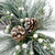 Frosted Pine Cone and Foliage Artificial Christmas Twig Wreath, 15 Inch, Unlit - IMAGE 2