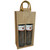 11.5" OJ2 Natural Brown Jute 2 Bottle Olive Oil Bags - IMAGE 1