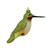 3.5" Green and Yellow Hummingbird Hand Blown Glass Hanging Figurine Ornament - IMAGE 1