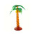 4.5" Amber and Green Palm Tree Art Glass Figurine - IMAGE 1