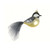 5.63" Gray and Gold Chickadee Bird with Feather Tail Hand Blown Glass Hanging Figurine Ornament - IMAGE 1