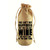 16" Brown and Black Printed "You Can't Buy Happiness" Jute Wine Bottle Sack - IMAGE 1