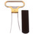 7.25" Brown and Yellow Stainless Steel Self-Pull Corkscrew - IMAGE 1