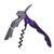 7.25" Purple Handle Waiter Style Stainless Steel Pocket Corkscrew with Serrated Blade - IMAGE 1