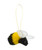 4.5” Black and Yellow Bristle Brush Handcrafted Bumble Bee Hanging Figurine Ornament - IMAGE 1