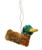5” Beige and Green Bristle Brush Handcrafted Mallard Hanging Figurine Ornament - IMAGE 1
