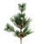 24" Frosted Long Pine Needle and Pine Cone Artificial Christmas Spray - IMAGE 2