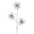 24" Shiny Silver Glitter Starburst Artificial Christmas Spray - IMAGE 2