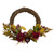 Mums and Pomegranates Artificial Floral Wreath, Red 20-Inch - IMAGE 1