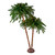 6' Pre-Lit Dual Artificial Tropical Outdoor Patio Palm Trees - Clear Lights - IMAGE 1
