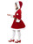 49" Red and White Little Miss Santa Girl Child Christmas Costume - Medium - IMAGE 2