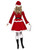 40" Red and White Miss Santa Claus Women Adult Christmas Costume - Medium - IMAGE 3