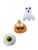 Set of 3 White and Orange Mini Inflatables Halloween Decoration 6" - IMAGE 1