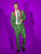 44" Green and Red Holly Berry Suit Men Adult Christmas Costume - Medium - IMAGE 2