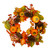 Orange Pumpkins, Pine Cones and Berries Fall Harvest Wreath - 24 inch, Unlit - IMAGE 1