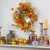 Velvet Pumpkins and Wheat Artificial Fall Harvest Wreath - 24-Inch, Unlit - IMAGE 2