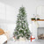Real Touch™️Medium Flocked Rosemary Emerald Angel Pine Artificial Christmas Tree - 6.5' - Unlit - IMAGE 1