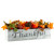 Pumpkins, Wheat and Pinecones 'Thankful' Wood Box Fall Harvest Centerpiece - 21" - IMAGE 2