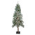 7' Pre-Lit Pencil Flocked Alpine Artificial Christmas Tree - Clear Lights - IMAGE 1