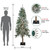 Pre-Lit Slim Flocked Alpine Artificial Christmas Tree - 7' - Clear Lights - IMAGE 2