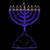 LED Lighted Hanukkah Rope Light Menorah - 4.5' - Blue/Clear Lights - IMAGE 3