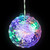 LED Lighted Crystal Sphere Outdoor Christmas Decoration - 5" - Multicolor - 2' White Wire - IMAGE 1