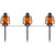 Flickering Jack O' Lantern Halloween Outdoor Pathway Markers - 16.75" - Set of 3 - IMAGE 2