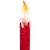 Glittered LED Flameless Christmas Candle - 9.25" - Red - IMAGE 4