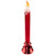 Glittered LED Flameless Christmas Candle - 9.25" - Red