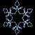 24" White Commercial Size LED Rope Light Snowflake Christmas Decoration - IMAGE 1