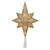 10" Lighted Frosted Clear and Gold Scroll Star of Bethlehem Christmas Tree Topper - Clear Lights - IMAGE 1