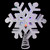 12" Lighted White Snowflake Christmas Tree Topper - Multicolor Lights - IMAGE 4