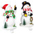 Glittered Snowman Christmas Stocking Holders - 5.75" - Set of 2 - IMAGE 5
