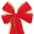 18" x 30" Red 4-Loop Velveteen Christmas Bow with Gold Trim - IMAGE 3