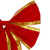 18" x 30" Red 4-Loop Velveteen Christmas Bow with Gold Trim - IMAGE 3