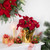 Artificial Christmas Poinsettia Arrangement in Wrapped Pot - 16" - Red and Gold - IMAGE 2