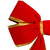 Giant 3D 4-Loop Velveteen Commercial Christmas Bow with Trim - 25" x 37" - Red and Gold - IMAGE 3
